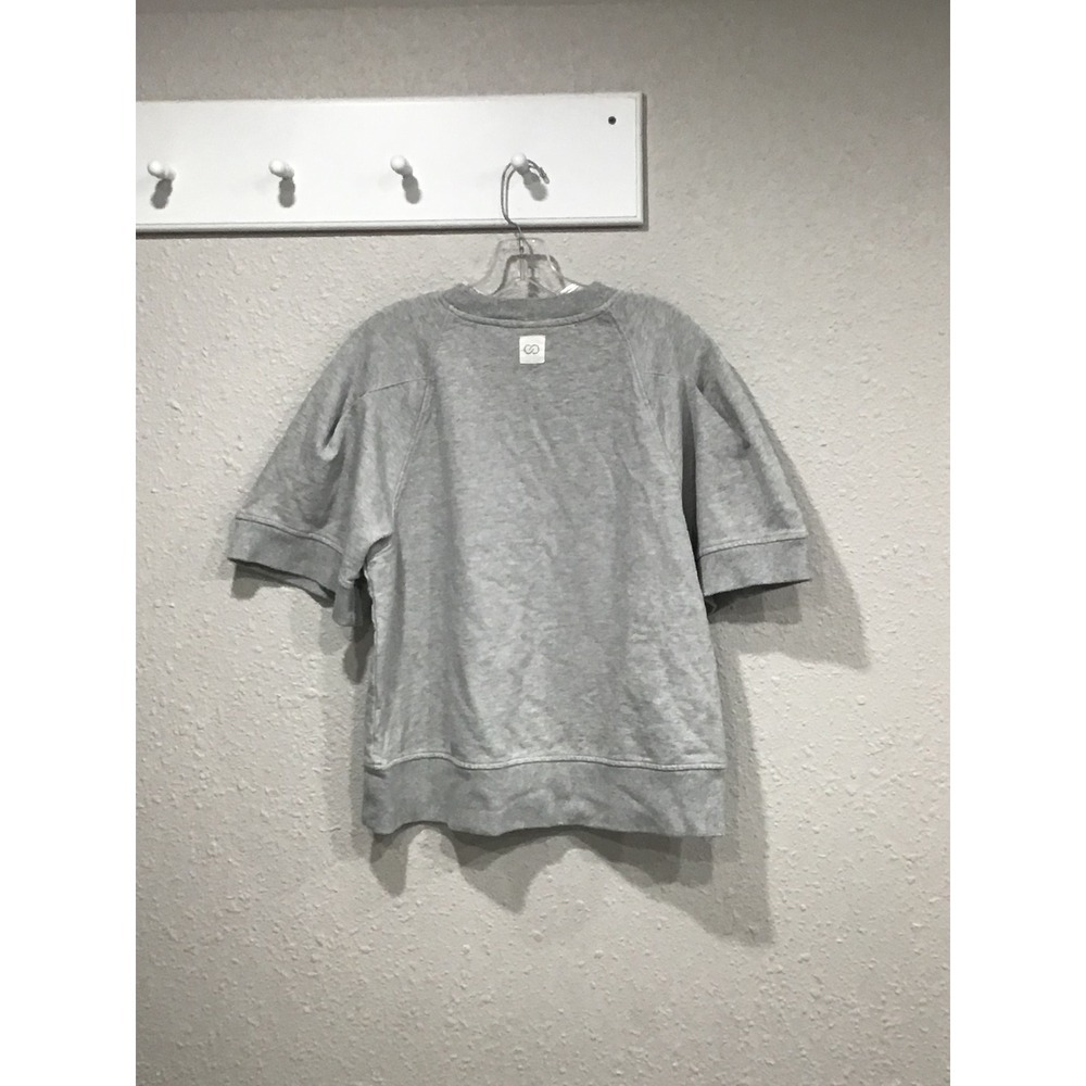 CALIA by Carrie Underwood Womens Pleated Sweatshirt Gray L Minimalist Athleisure - Picture 6 of 6